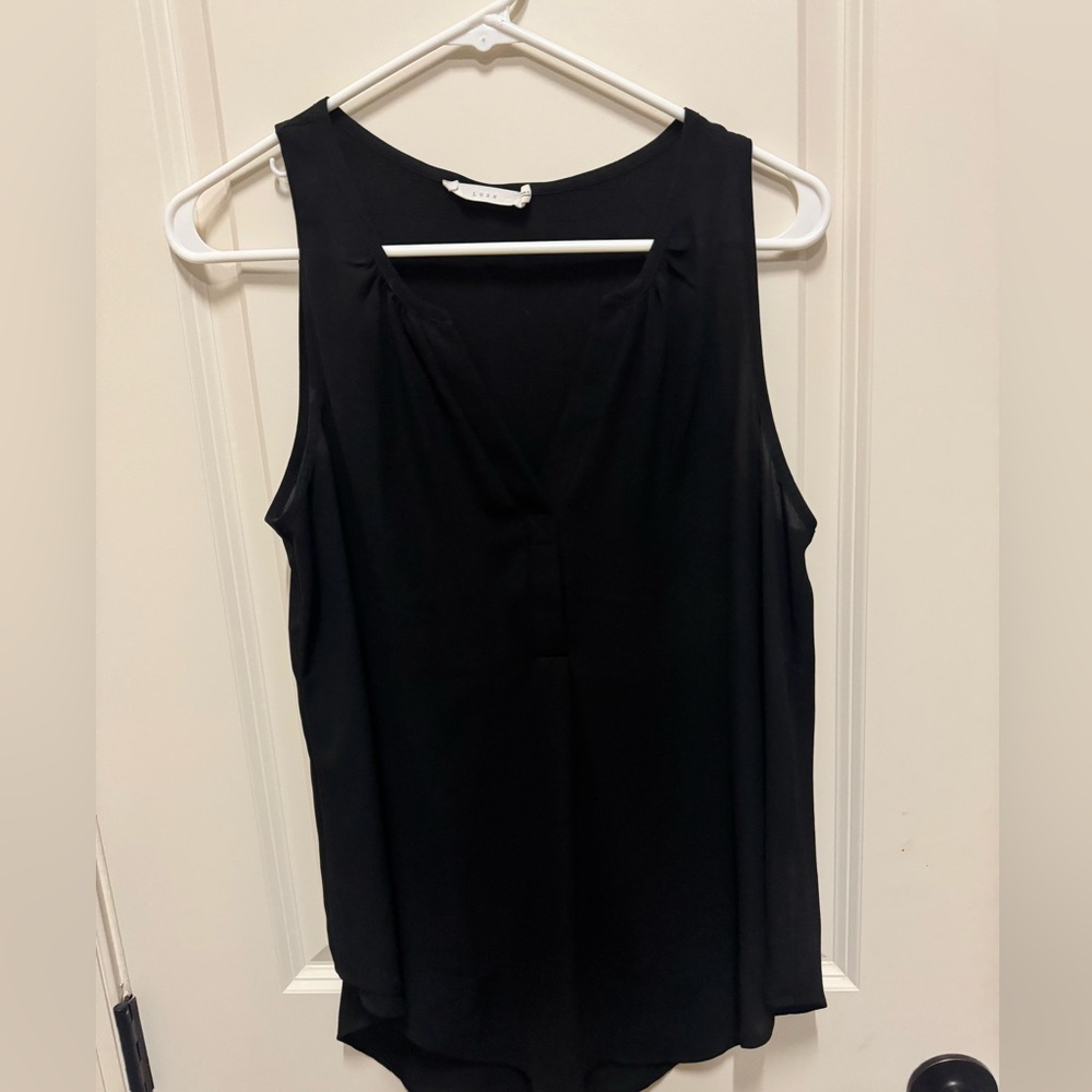 Lush Black Sleeveless Blouse